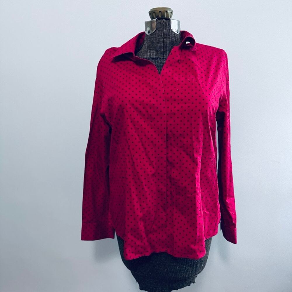 Chico's Red Polka Dot Button Down - image 1